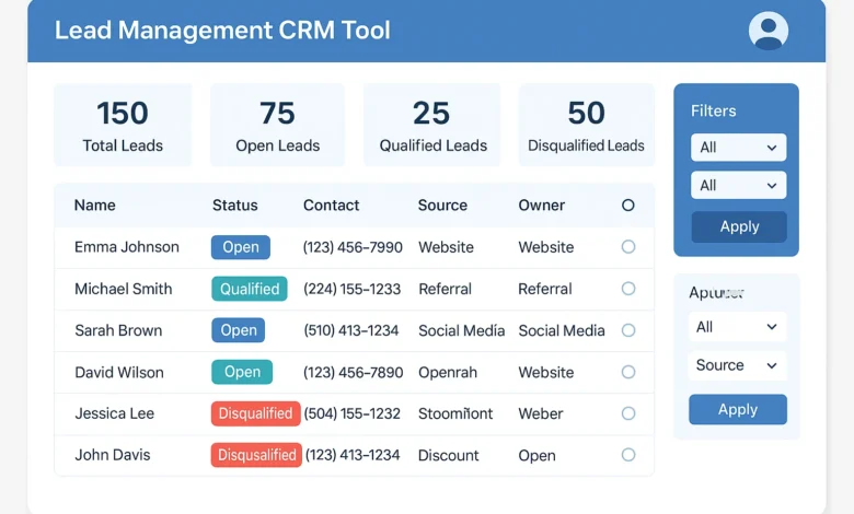 Lead Management CRM Tool